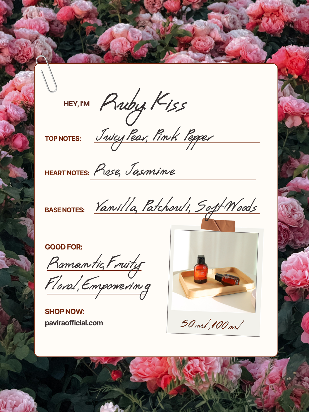 Body Oil Perfume - Ruby Kiss