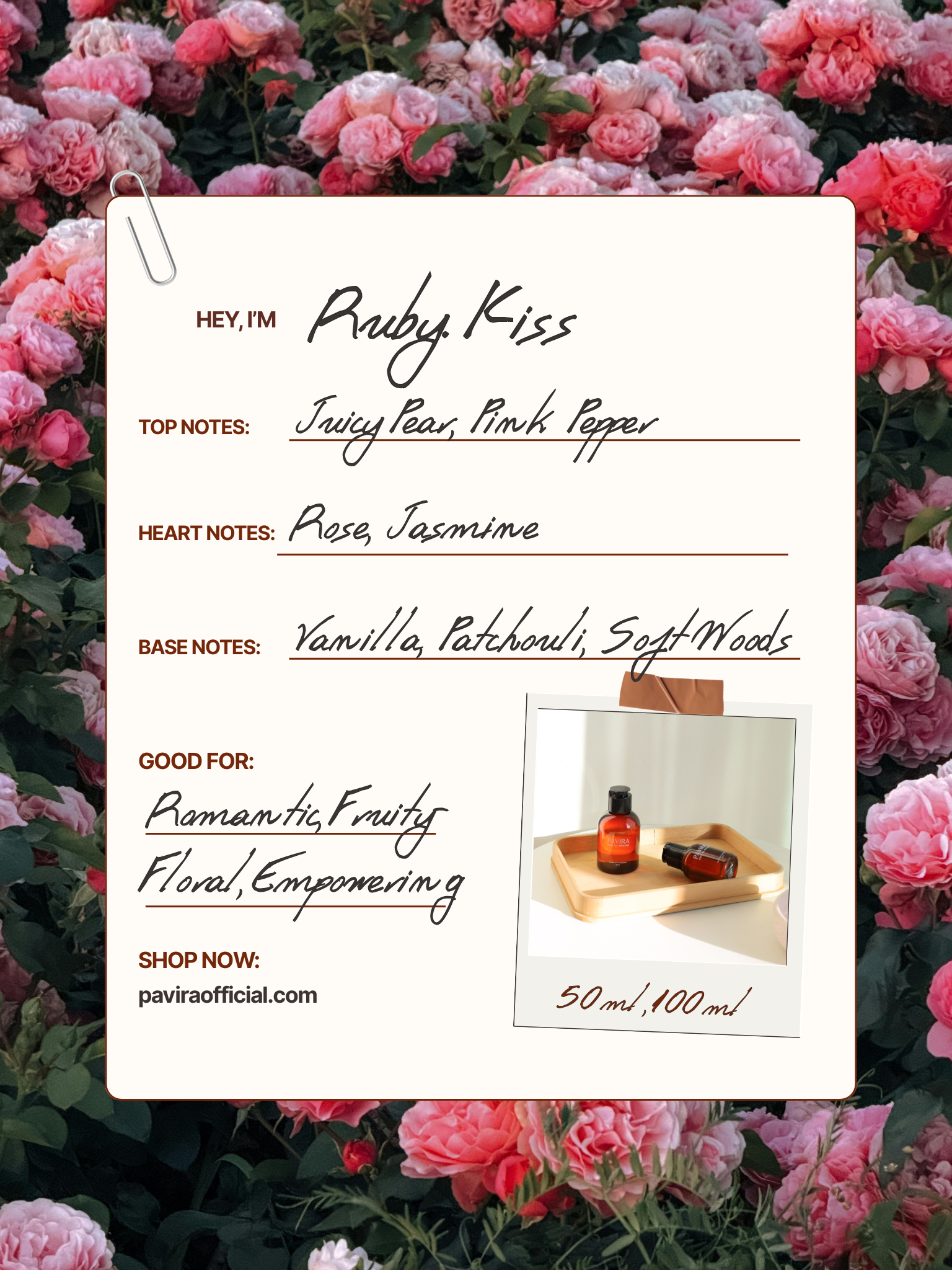 Body Oil Perfume - Ruby Kiss